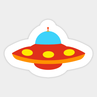 Ufo flying saucer spaceship Sticker